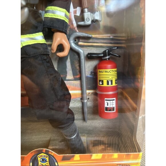 Fire Fighter Power Team Black Uniform 12" Poseable Action Figure - Picture 4 of 6